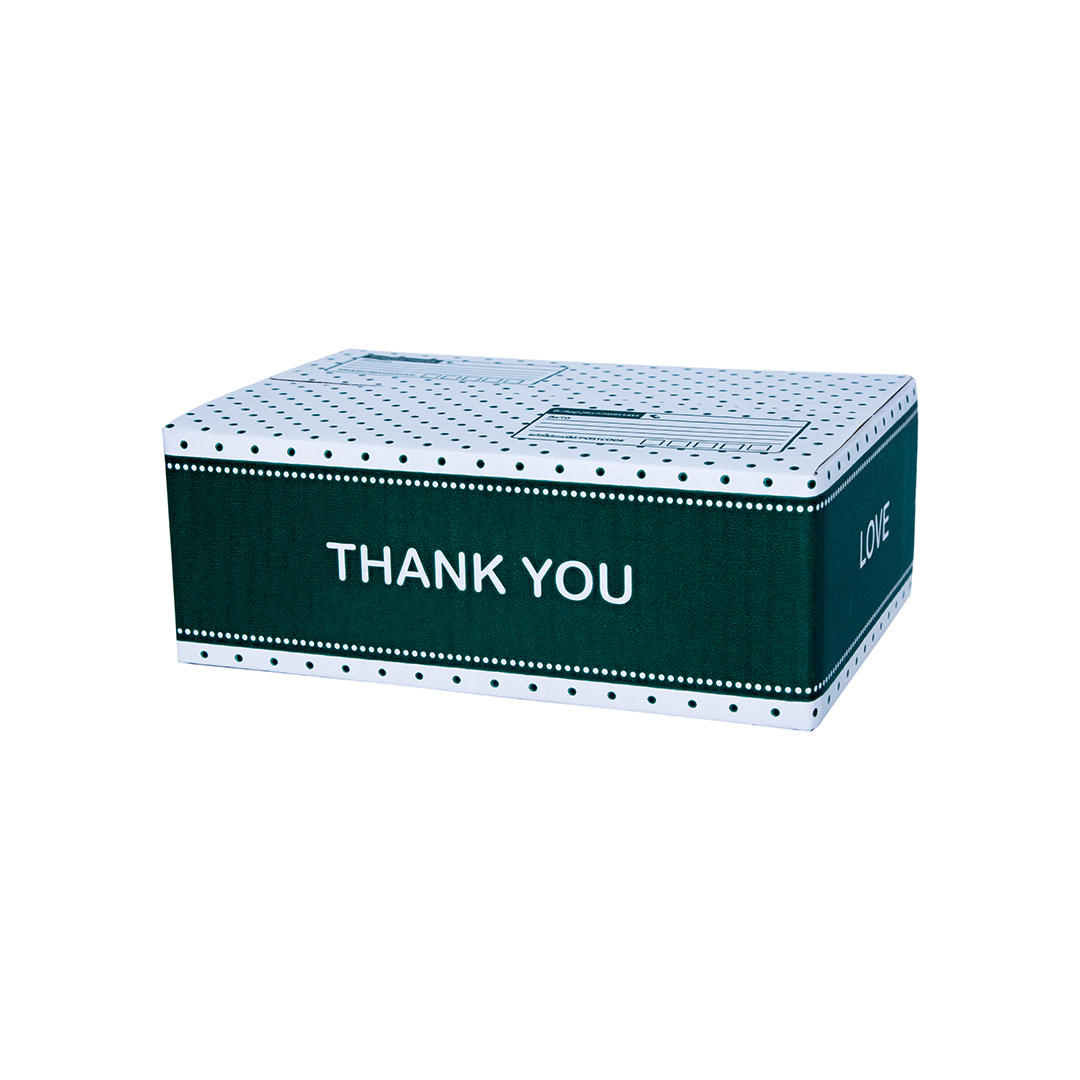 TY2108 - กล่องไปรษณีย์ Thank You สีเขียว