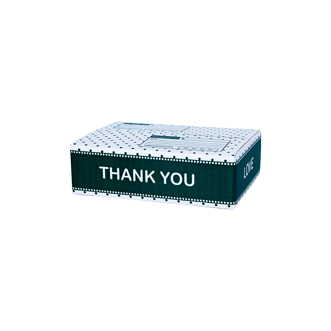 TY2107 - กล่องไปรษณีย์ Thank You สีเขียว