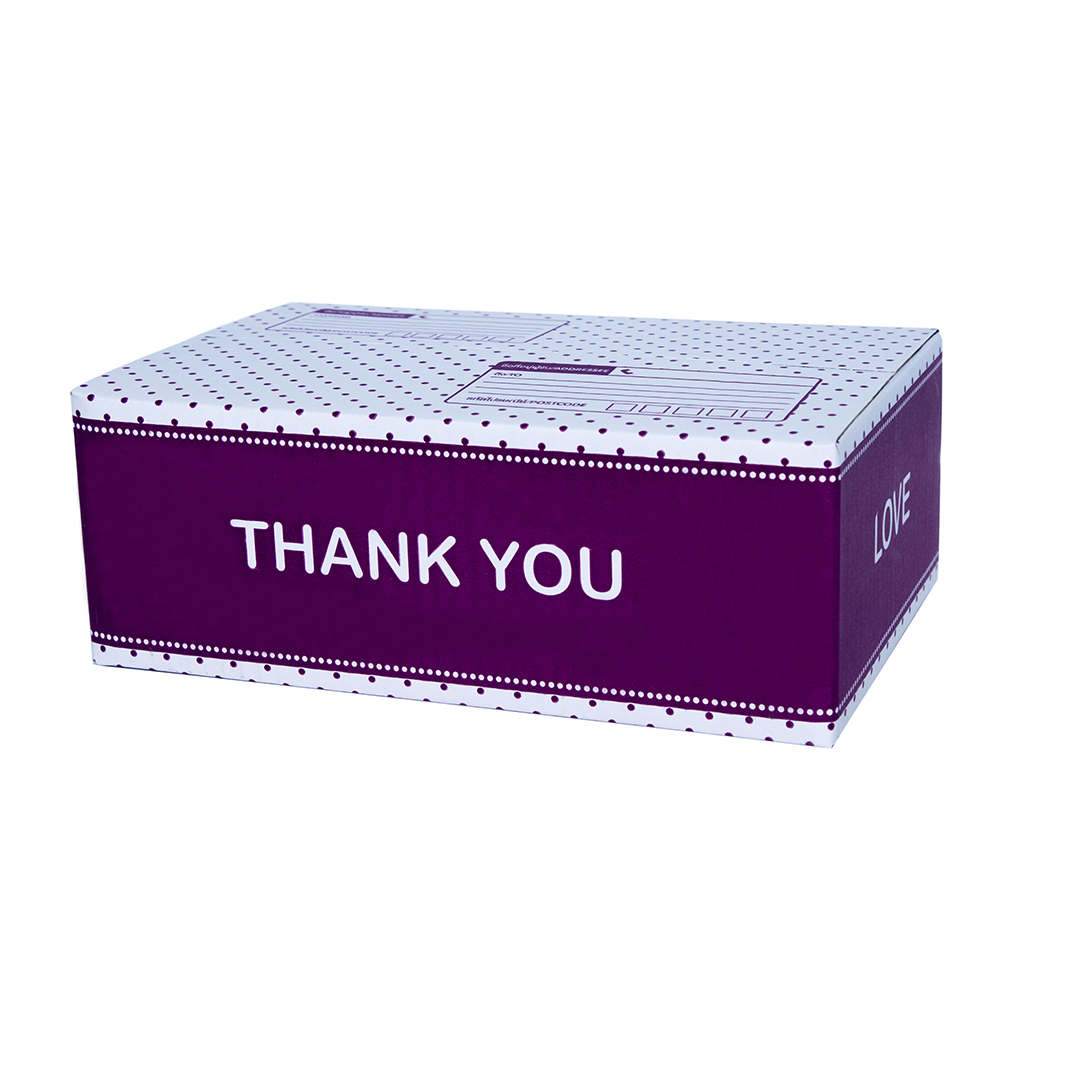 TY2112 - กล่องไปรษณีย์ Thank You สีม่วง