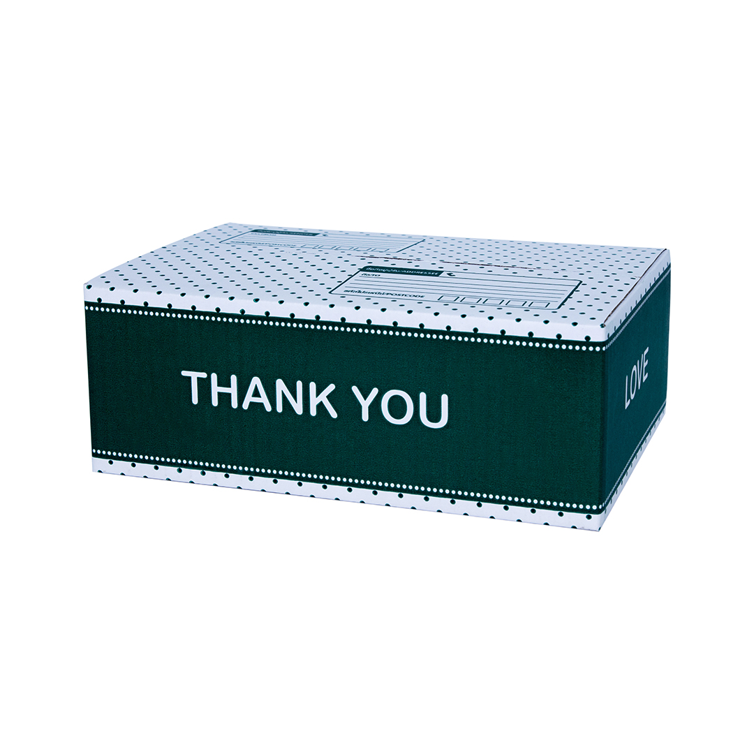 TY2109 - กล่องไปรษณีย์ Thank You สีเขียว